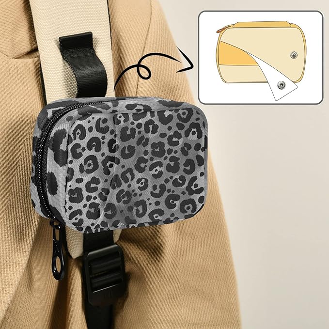 Pill Box Leopard Print 7 Day Pill Case Travel Pill Organizer Bag with Zipper Portable Weekly Vitamin Medicine Supplement Holder Pouch Bag