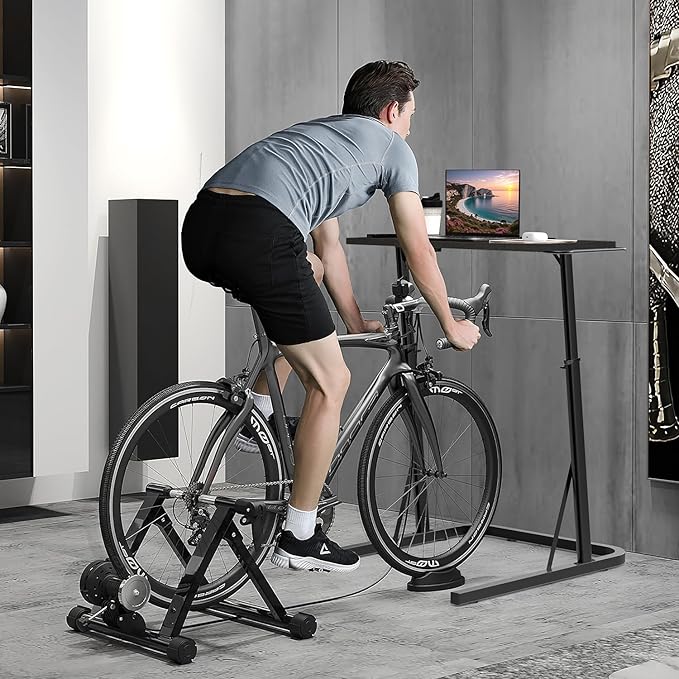 VTORY Adjustable Standing Desk for Walking Pad Treadmill, Desk for Bike/Cycling, Stand Table for Treadmill Walking Pad, Bike/Walking Pad/Treadmill Trainer Desk Stand, Attachment, Bar for Walking Pad