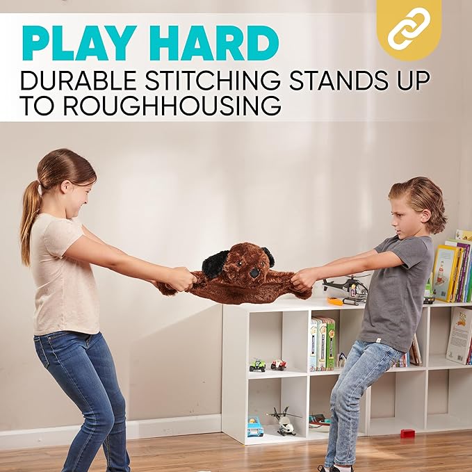FRIENDLY CUDDLE Weighted Lap Blanket for Kids & Adults – Kids Weighted Blanket – ASD, Sensory Processing Weighted Stuffed Animals Dog Toy – Microwavable Weighted Lap Pad for Kids, 5 Lbs.