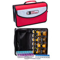 Med Manager by Case-It, Portable Pill Organizer Case, Travel Medication Bag, Holds Various Sized Pill Bottles, Great for Home Or Travel (Travel, Red)