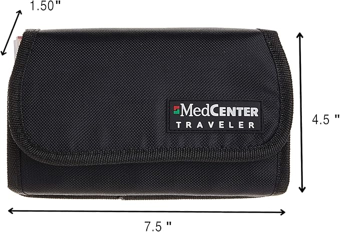 FSA HSA Eligible Monthly & Weekly Pill Organizer Set - 31 Day Pill Box with 4 Daily Compartments & 7 Day Travel Medication Organizer with Portable Nylon Case
