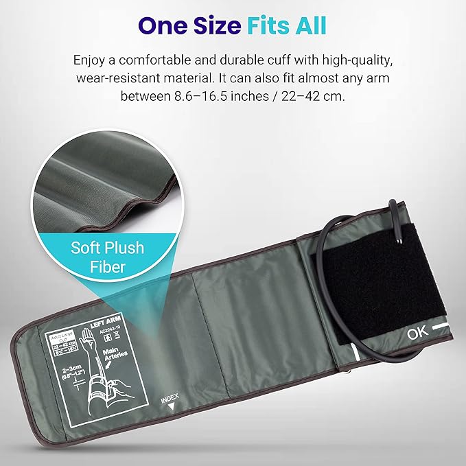 Etekcity Bluetooth Blood Pressure Monitor, FSA-HSA Eligible, Smart Upper Arm Automatic BP Machine with App, Wide Cuff 8.6"-16.5", Irregular Heartbeat Detection,Home Medical Diagnostic Kit Wearables