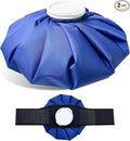 11" Large Ice Bag Pack with Wrap for Injuries, Upgrade Reusable Ice Packs, Effective Hot/Cold Therapy for Migraine, Shoulder, Neck, Knee Pain, No-Leak & Waterproof, Blue