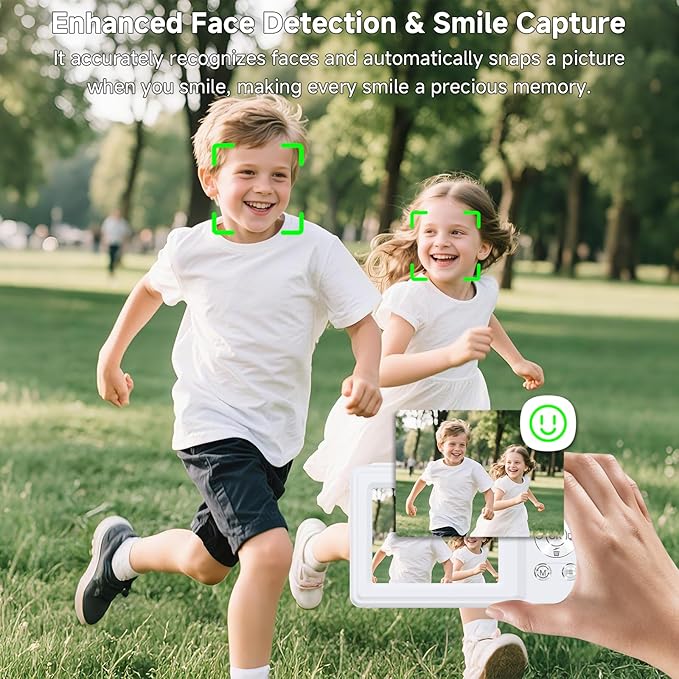 Digital Camera, 56MP 2.7K Dual-Screen Selfie Camera with 16X Zoom, 20 Filters & Anti-Shake, Portable Point and Shoot Digital Cameras with 32GB Card, Compact Travel Cameras for Beginners Teens Kids