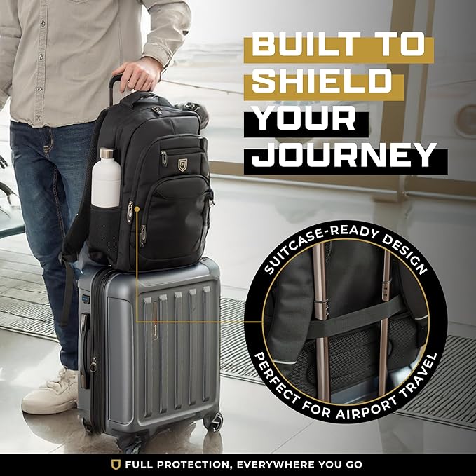 Faraday Backpack for Laptops and Phones, Electromagnetic Shielding Faraday Bag, Military Grade EMP Proof Protection for Security & Data Privacy