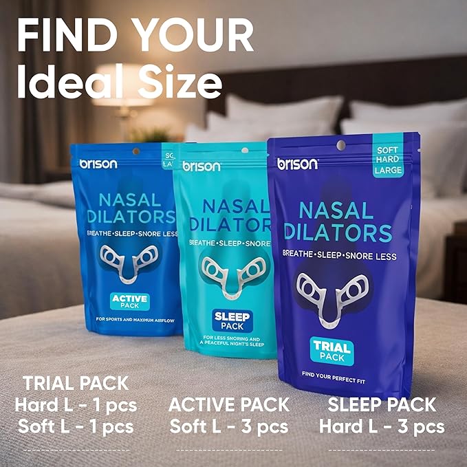 Brison Nasal Dilators for Breathing and Sleeping 3 Pack Anti Snoring Nose Vents Better Sleep Easier Breath Stuffy Nose Relief Airflow Expander Nostril Opener Soft