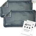 Small Flexible Gel Ice Packs for Injuries Reusable - Soft Hot and Cold Packs for Injuries for Ankle, Hand, Wrist, Head Pain Relief - 5" x 10" - 2PK - Grey