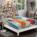 Decorative Fitted Sheet Set Full Size, Wine Deep Pockets Fitted Sheet & 2 Pillow Sham Set, Modern Colorful Glasses Bottles Fun Party Printed Microfiber Bedding 3pc Set, for Mattress (Deep: 5"-15")