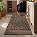 Kitchen Rugs,24" x 59" Non Slip Kitchen Mats for Floor-Thick Stain Resistant Kitchen Floor Mat Runner Carpet for Hallways Entryway Laundry Room Washable(Khaki)
