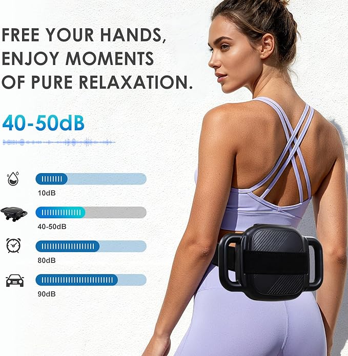 6 Head Massage Gun - Deep Tissue Massage Gun with 50 Adjustable Intensities & 9 Modes, Electric Percussion Massage Tool for Back, Leg, Muscle Pain Relief, Ideal Gifts for Friends and Parents