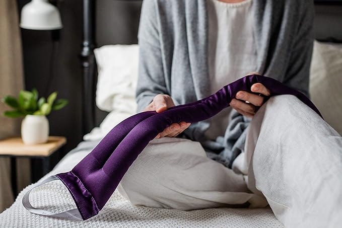 Victoria's Lavender Microwavable Neck Heating Pad with 2.5 Oz Linen Spray for Bedding – Heated Neck Wrap with Lavender Buds & Flax Seeds for Aromatherapy, Made in USA, Gift Box Set (2 Items)