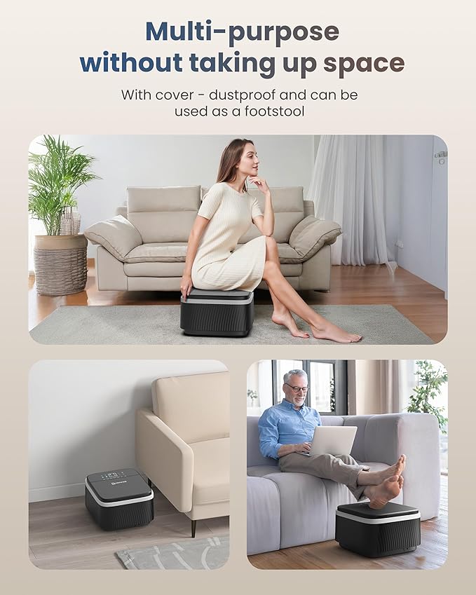 COMFIER Shiatsu Foot Massager with Heat for Neuropathy Plantar Fasciitis, Feet Massage Machine with Deep Kneading Rolling Compression and Remote Control