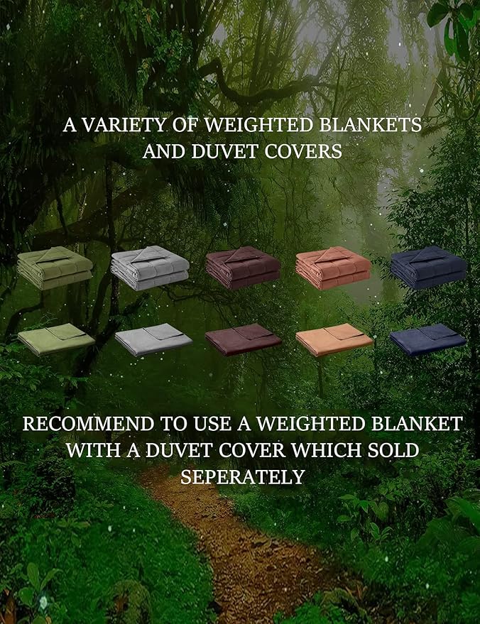 BB BLINBLIN Weighted Blanket Heavy Blanket for Cool & Restful Sleep, Premium Soft Material and Glass Beads (Veridian Green, 60''x80'' 17lbs), Suit for Adult (~160lb) Use on Queen/King Bed