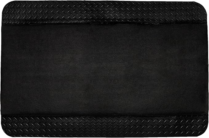 Tapetes Niva® Anti Fatigue Mat, Diamond Plate Non-Slip Finish, Foam Interior. for Profesional Kitchen, Garage or Industrial use, (Black, 36" L x 24" W x 0,82" Th)