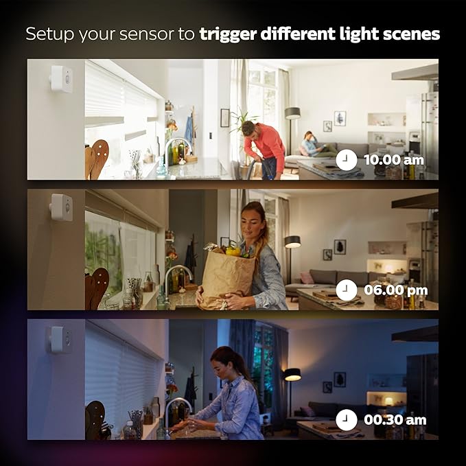 Philips Hue Motion Sensor - Exclusively for Philips Hue Smart Lights - Requires Hue Bridge - Easy No-Wire Installation