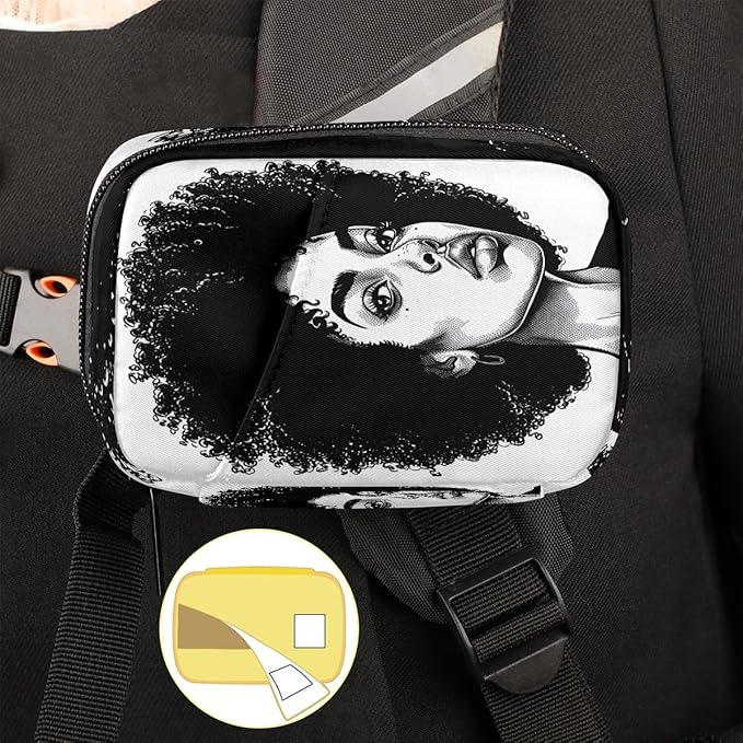 African Curly Hair Art Travel Pill Organizer Box Weekly Portable Pill Case Daily Pills 7 Day Small Birth Control Pills Container Removable Compartments for Medicine Vitamins Fish Oil