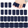Blulu 24 Pieces Toe Tubes 0.98 Inches Cushion Tube Corn Pads for Toes Sleeves Soft Gel Protectors for Cushions Corns Blisters Calluses 3 Size(Navy Blue,Assorted Sizes)