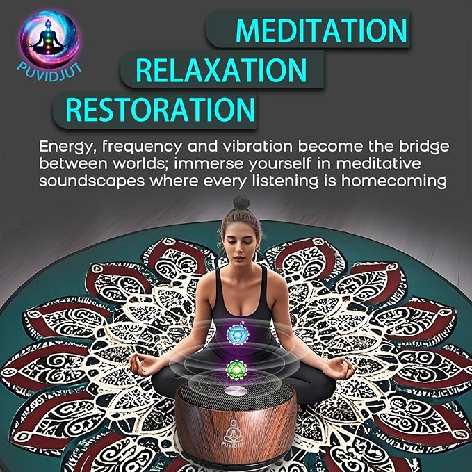 Sound Frequency Machine,Meditation Generator Instrument,Tone Device Tools - Solfeggio Frequencies Bath for Yoga, Mindfulness, Vibration System of Chakra Balancing, 5 Tones, 3 Timers