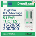 5 Pack - DrugExam THC Advantage Made in USA Multi Level Marijuana Urine Test Kit. Highly Sensitive THC 5 Level Test Kit. Detects at 15 ng/mL, 20 ng/mL, 50 ng/mL, 200 ng/mL and 300 ng/mL (5)