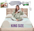 Earth Grounding Sheets King Size with 12% Silver Fiber & 4% Silk & 84% Cotton - Beige - Quality Certified Grounded Well Bed Sheet - Conductive Fitted Sheet for Better Sleep