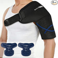 SUZZIPAD Shoulder Cold Pack, Reusable Ice Packs for Shoulders with Adjustable Strap and Detachable Gel Packs, Ice Pack Shoulder Wrap for Targeted Muscle Recovery, After Workout, Sports,Large,2 Packs