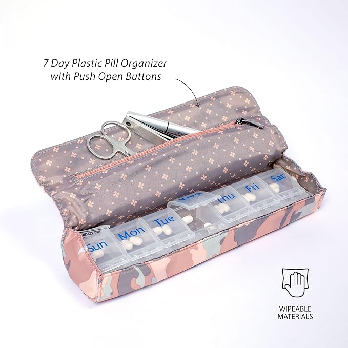 Lug Choo Choo Pill Organizer, Bouquet Blue