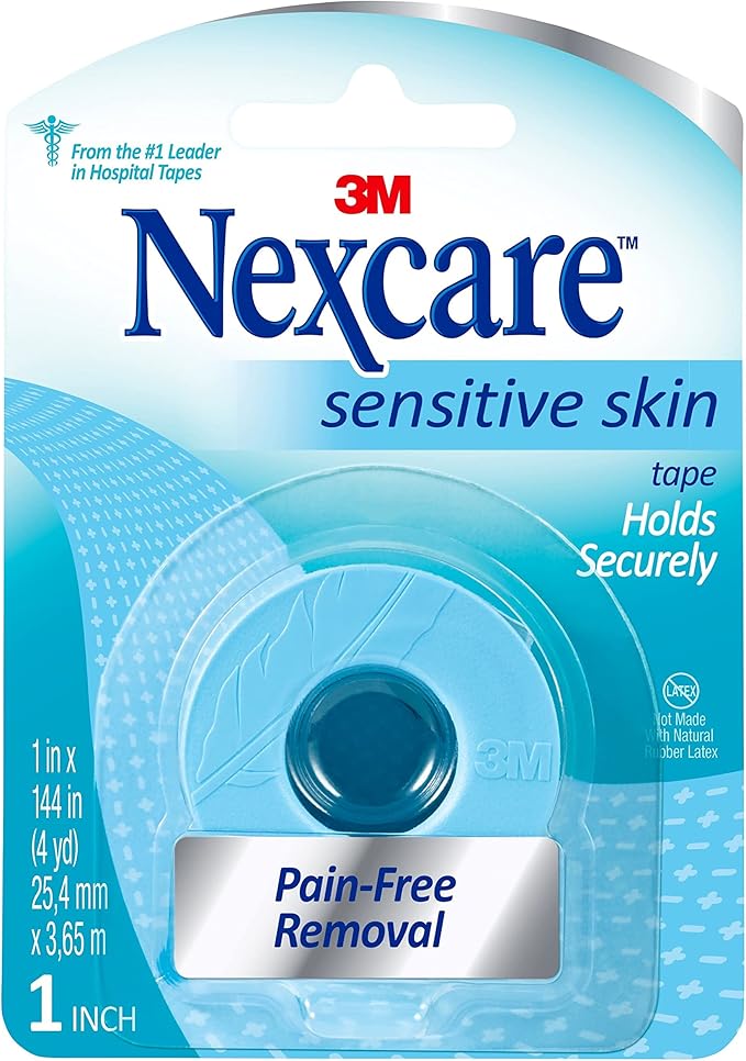 Nexcare Sensitive Skin Low Trauma Tape,4 Count (Pack of 6)
