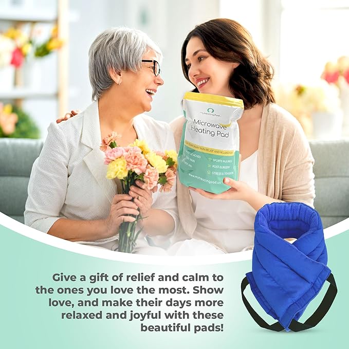 Microwavable Heating Pads for Lower Back, Neck, and Shoulder Pain Relief - Moist Microwave Heating Pad for Muscles and Joints - Microwave Hot Pack Heat Pad for Cramps -3 Heat Pack Blue