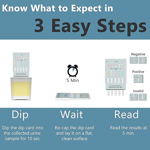 Prime Screen [1 Pack] 10 Panel Urine Drug Test Kit - Testing Instantly for 10 Different Drugs THC (Marijuana), BZO (Benzos), MET (Meth), PCP (Phencyclidine), MTD, AMP, BAR, COC, OPI, MDMA - WDOA-3104