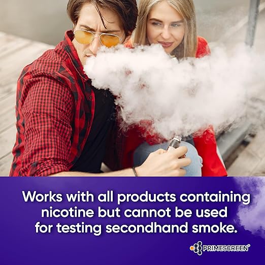 Prime Screen [10 Pack] Nicotine Tobacco Cotinine Urine Test Kit - Urine Dip Card Testing Cotinine from Smoking - WCOT-114