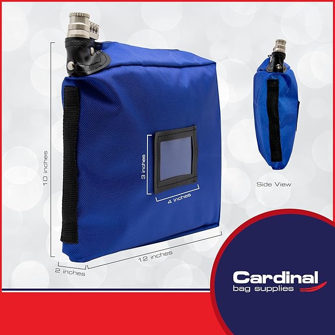 Large Medicine Bag Includes Pill Box and Removable Clear Bags, Prescription Bottle Organizer, Travel Carry Case, Combination Lock,12" x 10" x 2" (Royal Blue)