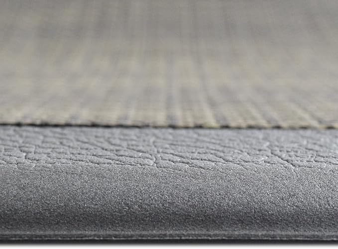 iCustomRug Ergonomic Anti Fatigue Mat, for Comfortable Standing in Kitchen, Bathroom, Workstation Memory Foam Mat 39"×20"×0.50" (L×W×H), Set of 2, in Stone
