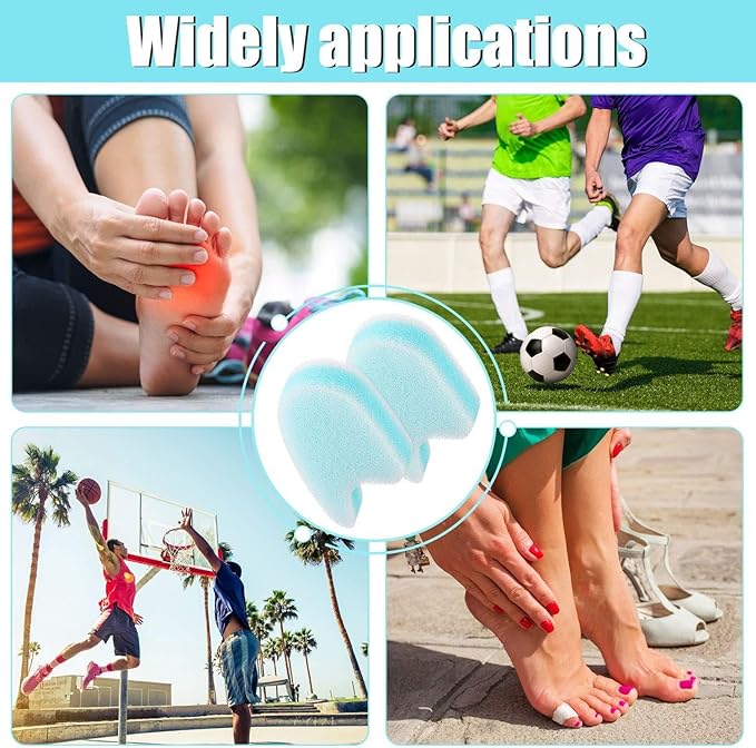 Mudder 16 Pieces Foam Toe Spacers for Feet Women 3 Layer Foam Toe Separators for Overlapping Women Men Relief Friction Hammer and Prevent Corns
