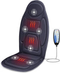 Snailax Back Massager with Heat, Vibration Massage Seat Cushion with 6 Vibrating Motors and 2 Heat Levels, Massage Chair Pad for Home Office use, Gifts for Him Her