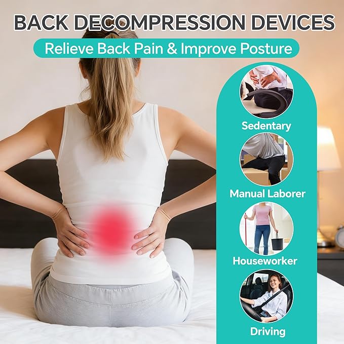 ROYALAY Back Decompression Devices for Adult, Bulging Disc with Different Height, Spine Decompression Lower Back Relief
