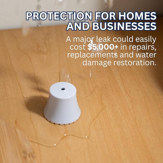 Flood Buzz Small Water Leak Alarm 3-Pack | Ready to Use, No Setup Required