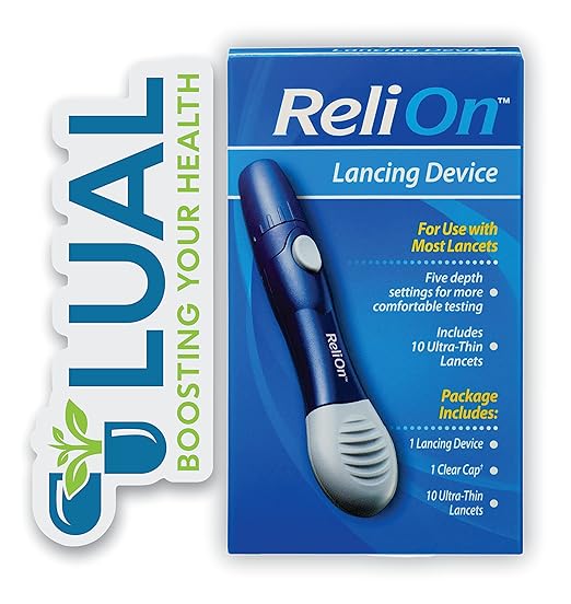 Premier BLU Glucose Monitor Kit with Bluetooth. Complete Diabetes Care Bundle with Test Strips, Lancets & Lancing Device & Lual's 45 Diabetes Decoded