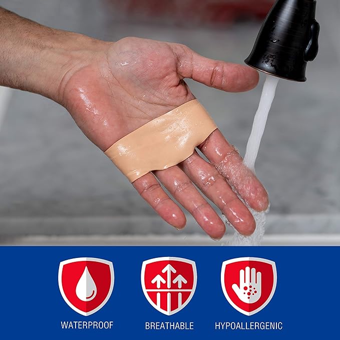 Nexcare Blister Prevention Tape, Waterproof Foam Medical Tape, Sticks Firmly to Skin to Help Prevent Blisters - 1 in x 5 Yds, 1 Roll of Tape (Pack of 2)
