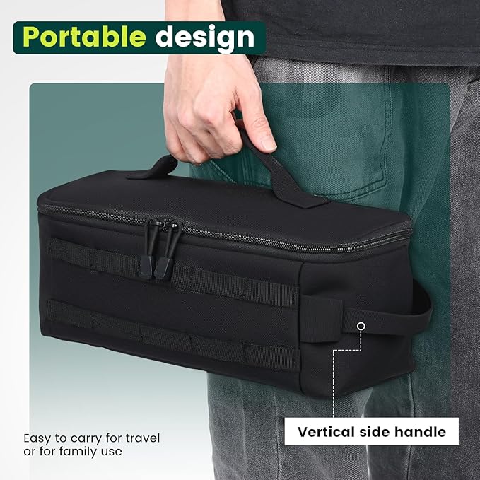 First Aid Bag Empty,Travel Bag Empty Pill Box Organizer, Portable Travel Pill Bottle Organizer for Home Outdoor Emergency Traveling(black,13.78 x 5.91 x 4.72 in)