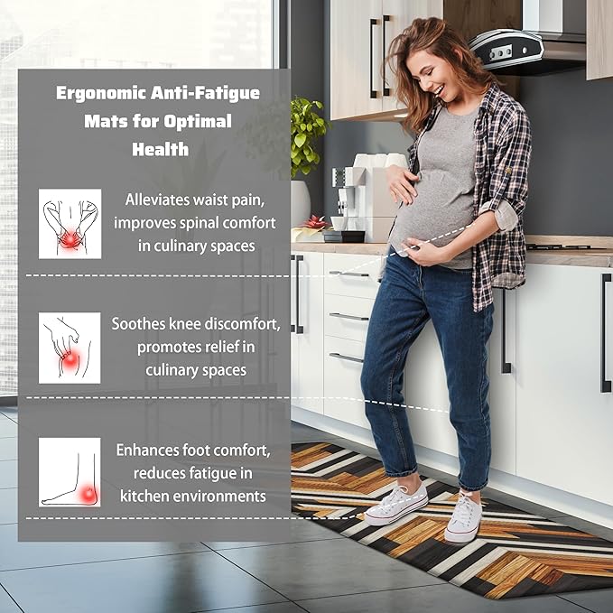 Western Aztec Kitchen Rugs Sets of 2 Anti Fatigue Cushioned Boho Kitchen Mats for Floor Rustic Kitchen Rugs Farmhouse Style Non Slip Waterproof Comfort Standing Mat for Sink Laundry