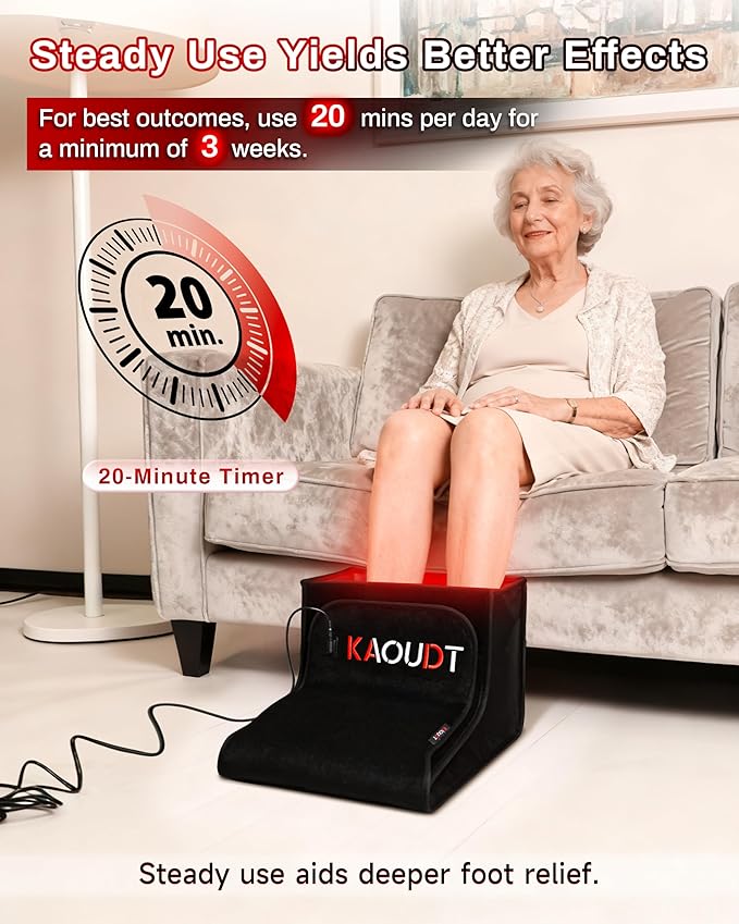 2026 Upgraded Red Light Therapy for Feet Neuropathy, Medical-Grade TPU Film & Easy-Clean Design, Dual-Wavelength LEDs, Full Foot Coverage for Plantar Fasciitis Pain, FSA/HSA Eligible