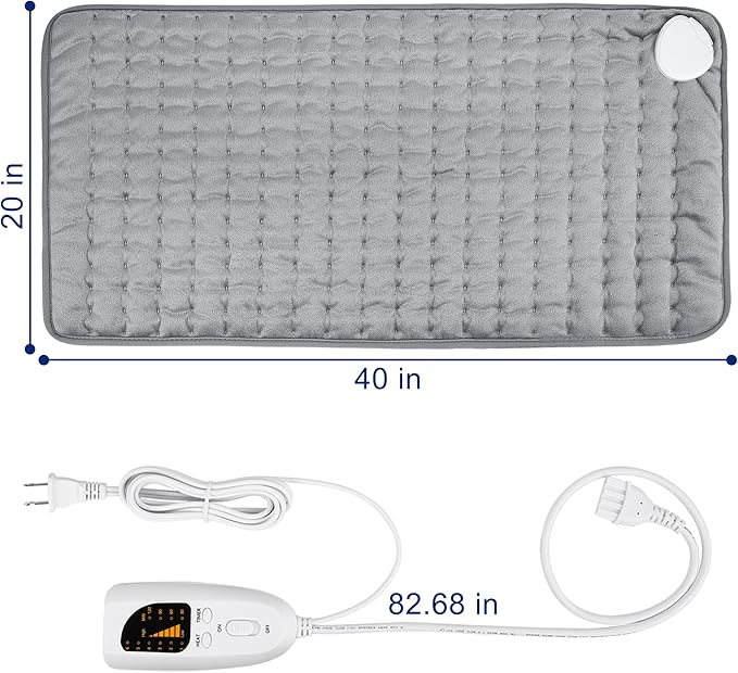 Electric Heating pad for Back Neck Shoulder Knee Arms Legs- Electric Heat Pads with 6 Heat Settings & Auto Shut Off &Dry/Moist Heat Heating Pad for Birthday Mother Father Girl Men Women