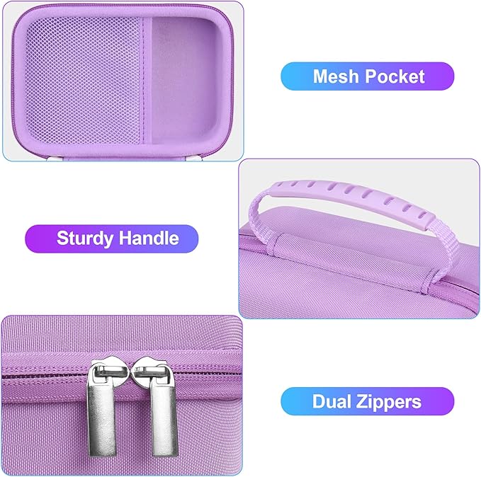 BOVKE Carrying Case for iHealth Track Smart Upper Arm Blood Pressure Monitor, iHealth Bluetooth Blood Pressure Machine Case, Purple