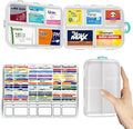 Pill Organizer Medicine Organizer Travel Essentials - Travel Pill Case with Labels, Large Daily Medicine Dispenser