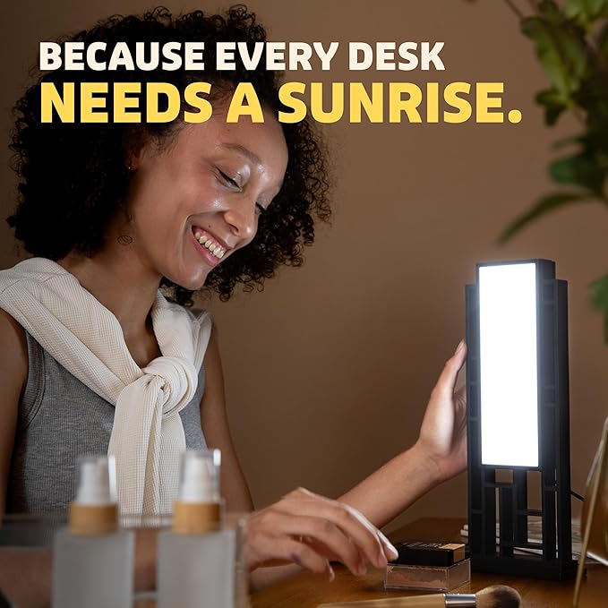 Circadian Optics Lattis Bright Light Therapy Desk Lamp | As Seen On Shark Tank | 10,000 LUX UV-Free Full-Spectrum LEDs | Art Deco Designer | Sunlight Lamp for Seasonal Blues, Focus, Energy & Sleep