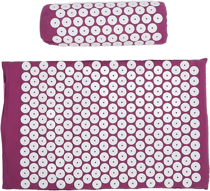 ZJchao Acupressure Mat Set, Muscle Relaxation Stress Reduction Acupuncture Pillow and Mat Kit Point for Sleeping Aid & Recovery