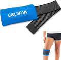 Ice Pack Sleeve - 5.5" x 9.5" Pouch Holder with Wide Elastic Strap (Ice Pack Not Included) Blue