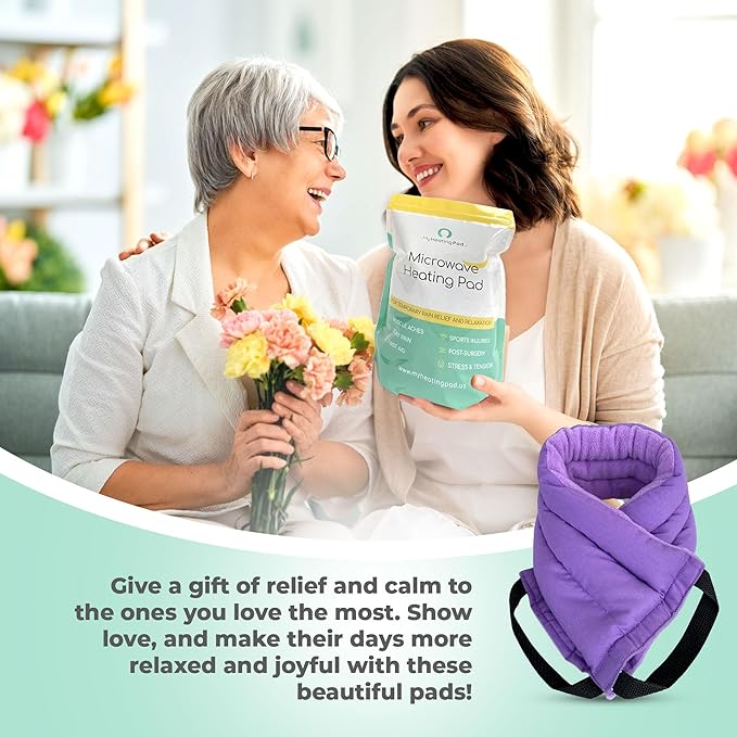 Microwavable Heating Pads for Lower Back, Neck, and Shoulder Pain Relief - Moist Microwave Heating Pad for Muscles and Joints - Microwave Hot Pack Heat Pad for Cramps -3 Pack Purple-Lavender Scent