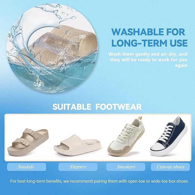 Big Toe Separators for Pain Relief, Bunion Corrector Spacers Straightener with 2 Loops for Women Men, Highly Stretchy Comfortable Gel Toe Cushions Spreaders for Feet Alignment (Beige, 1 Pair)
