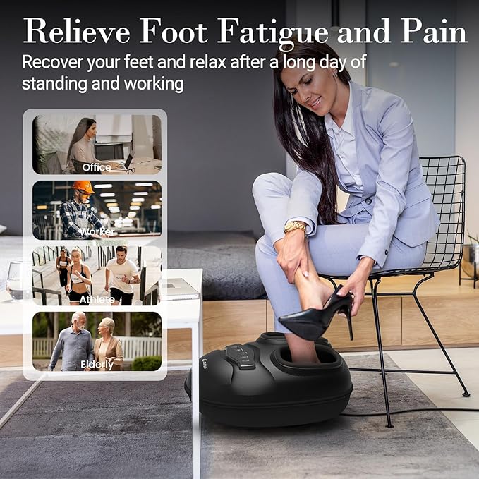 Foot Massager for Neuropathy Pain Relief - [2026 New Version] Deep Kneading Feet Massager with App Control for Plantar Fasciitis, Foot Massager with Heat Kneading, Gifts for Women Men
